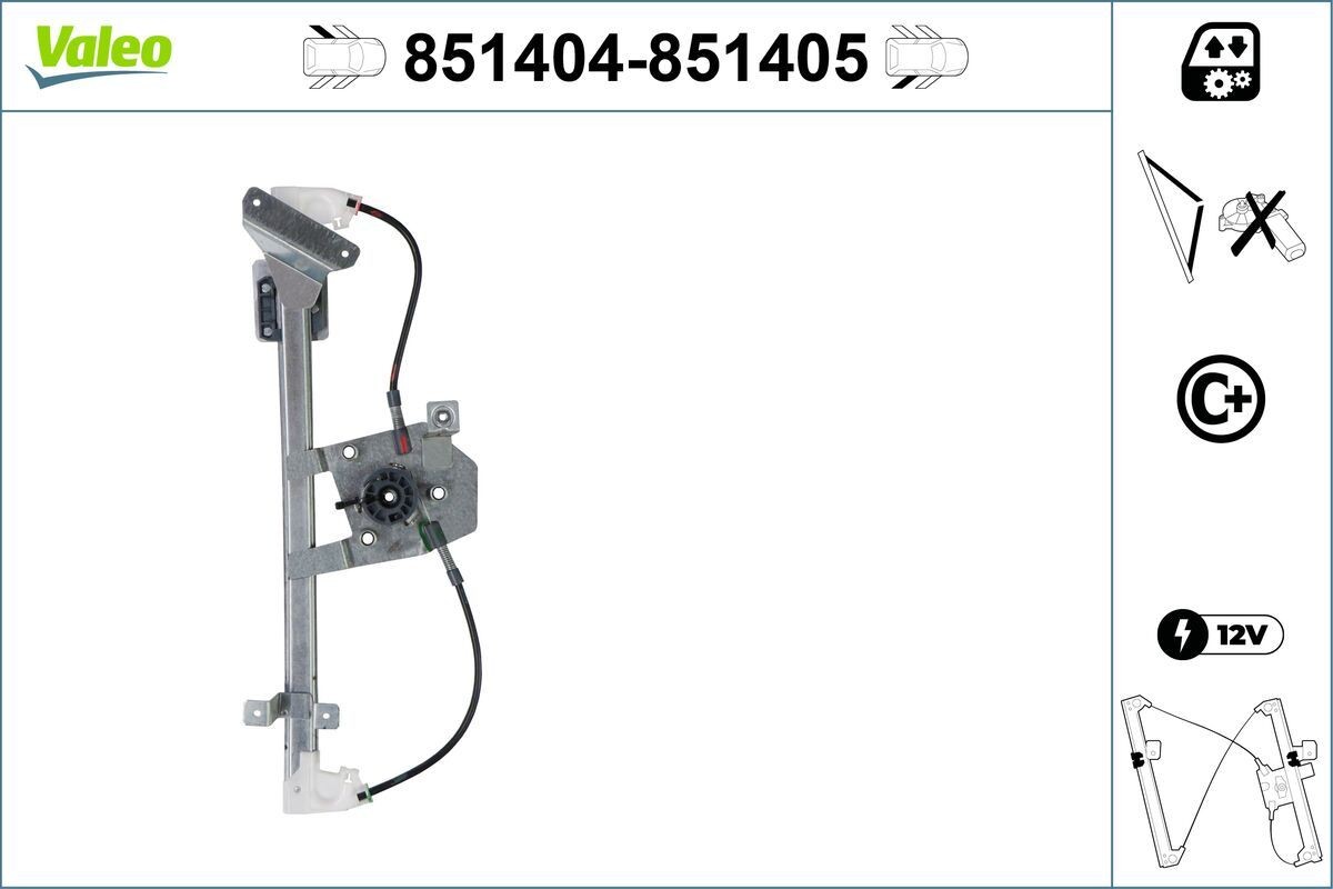 VALEO Window regulator Article number: 851404 cheaply