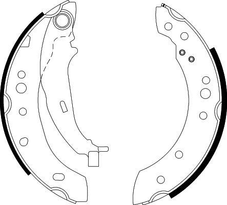 HELLA Brake Shoe Set Article number: 8DB 355 000-271 cheaply