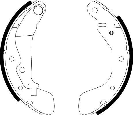 HELLA Brake Shoe Set Article number: 8DB 355 002-791 cheaply