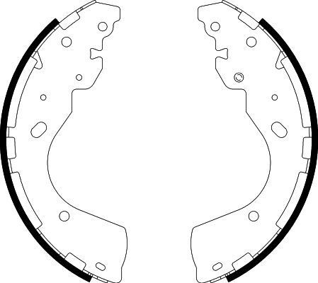 HELLA Brake Shoe Set Article number: 8DB 355 022-241 cheaply