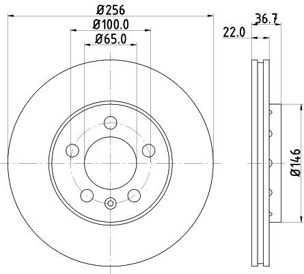 HELLA Brake disc Article number: 8DD 355 127-291 cheaply