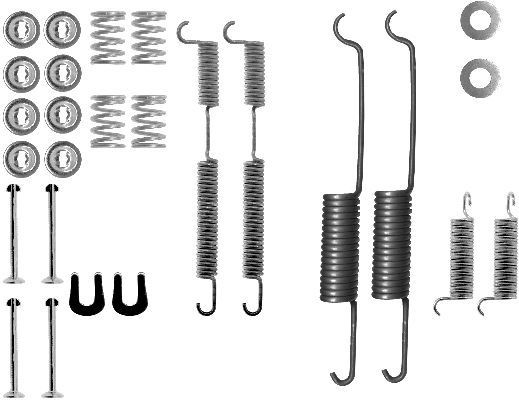 HELLA 8DZ 355 206-111 Lisakomplekt, Piduriklotsid ACTYON 2.3 150 HP Bensiin