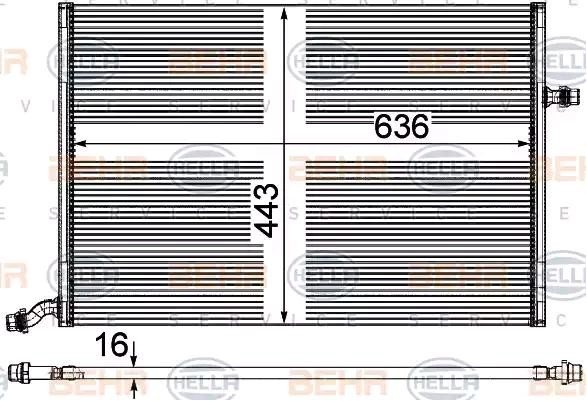 HELLA Low Temperature Cooler, intercooler Article number: 8MK 376 908-111 cheaply