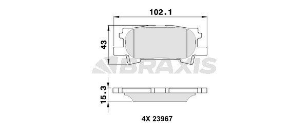BRAXIS Brake pad set Article number: AA0329 cheaply
