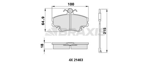 BRAXIS Brake pad set Article number: AB0001 cheaply
