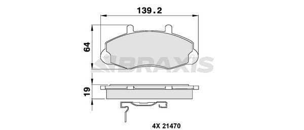 BRAXIS Brake pad set Article number: AB0098 cheaply