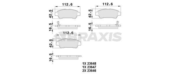 BRAXIS Brake pad set Article number: AB0393 cheaply