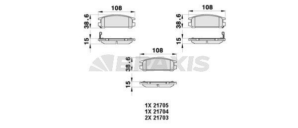 BRAXIS Brake pad set Article number: AB0412 cheaply