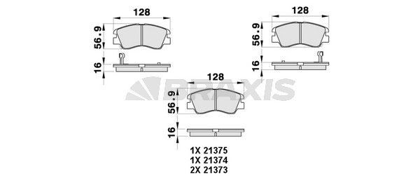 BRAXIS Brake pad set Article number: AB0430 cheaply