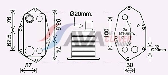 AVA COOLING SYSTEMS Air conditioning evaporator Article number: AIV355 cheaply