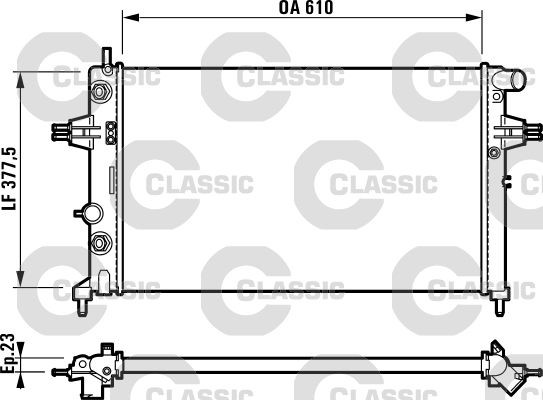 VALEO Engine radiator Article number: 232549 cheaply