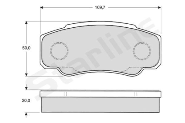 STARLINE Brake pad set Article number: BD S841P cheaply