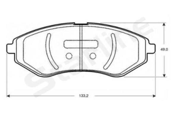 STARLINE Brake pad set Article number: BD S844P cheaply