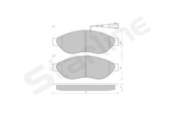 STARLINE Brake pad set Article number: BD S847P cheaply