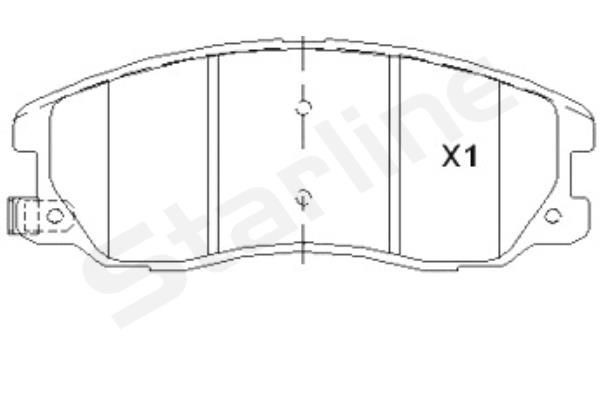 STARLINE Brake pad set Article number: BD S852P cheaply