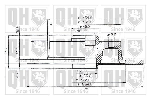 QUINTON HAZELL Brake disc Article number: BDC3594 cheaply