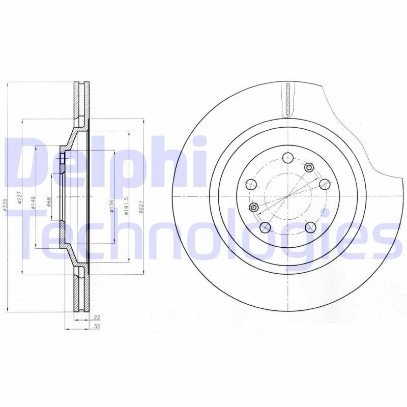 DELPHI Bremseskive artikkelnummer: BG4292C billig