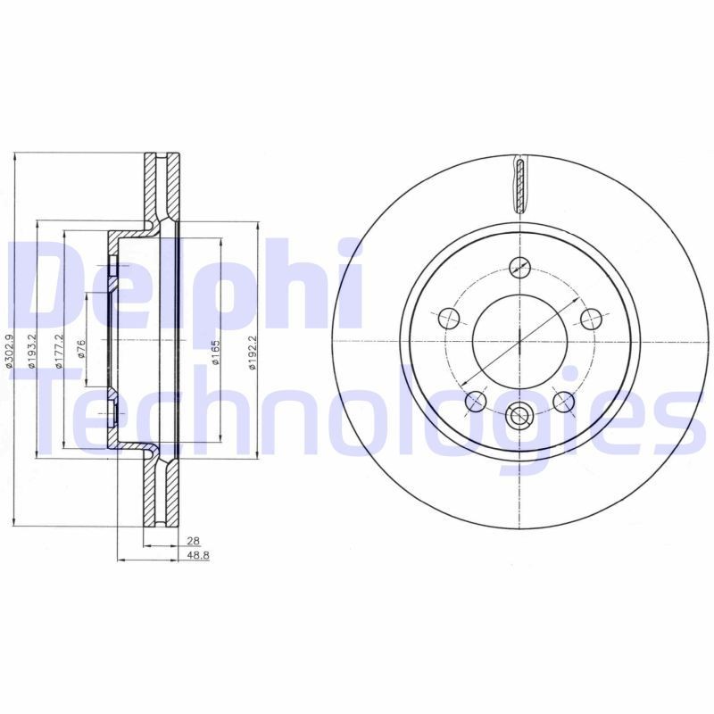 DELPHI Brake disc Article number: BG4343C cheaply
