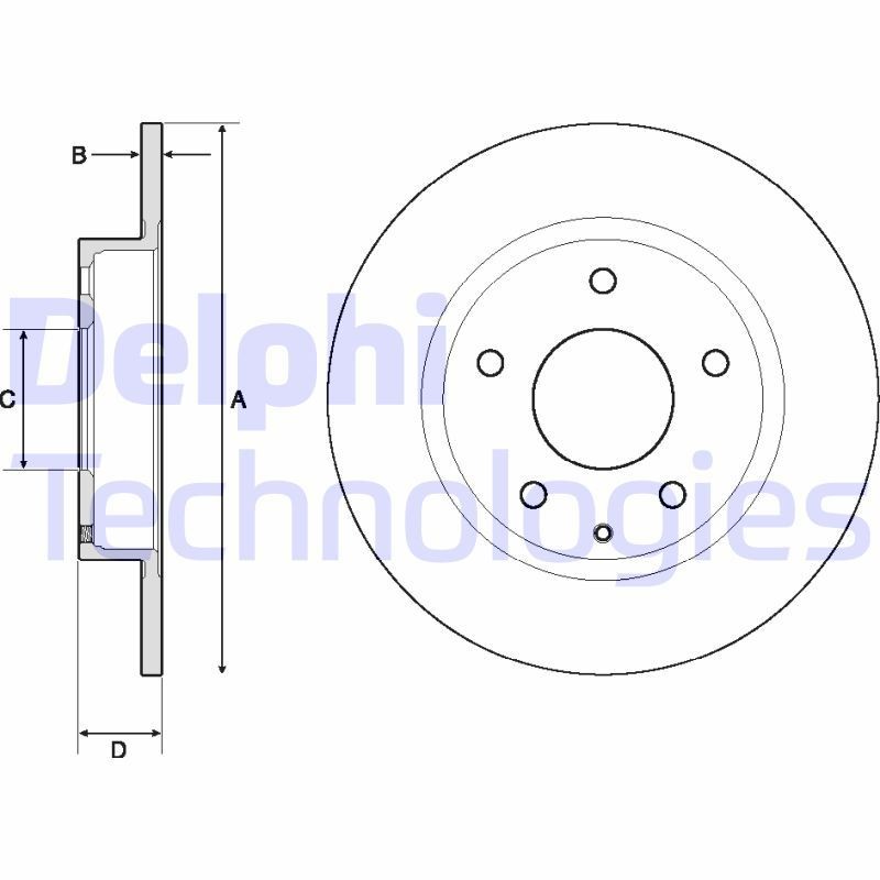 DELPHI Brake disc Article number: BG4707C cheaply