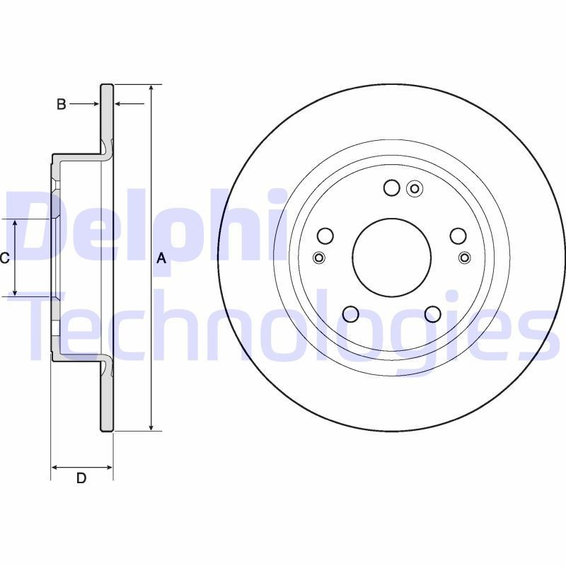 DELPHI Brake disc Article number: BG4801C cheaply