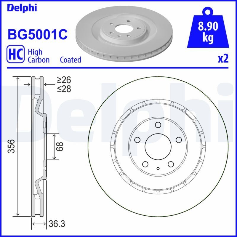 DELPHI Wheel bearing kit Article number: BK193 cheaply
