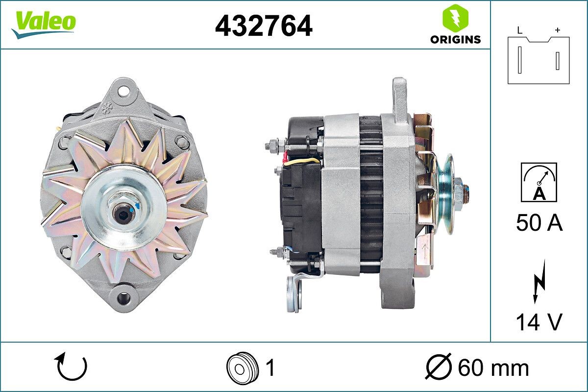 VALEO Generaator Artikli number: 432764 soodsalt