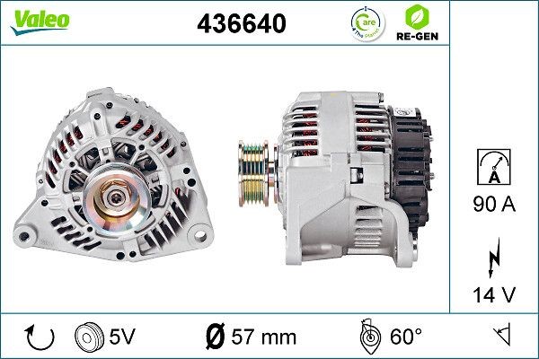 VALEO Generator Varenummer: 436640 billige