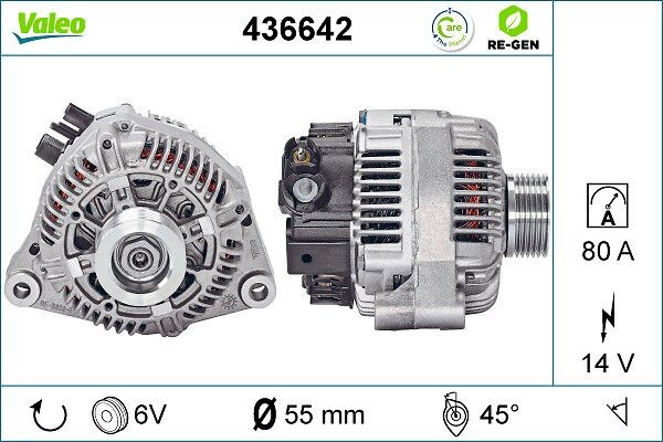 VALEO Generator Varenummer: 436642 billige