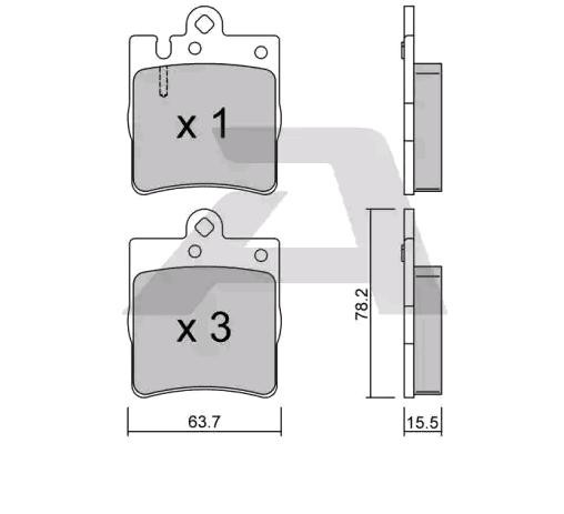 AISIN Brake pad set Article number: BPMB-2003 cheaply