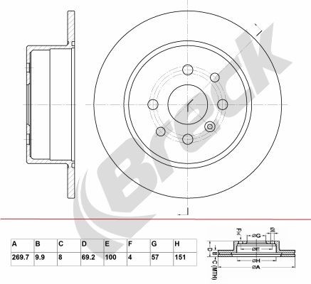 BRECK Brake disc Article number: BR 019 SA100 cheaply