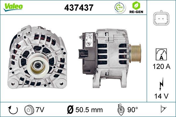 VALEO Alternator Article number: 437437 cheaply