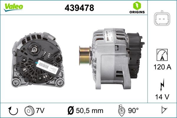 VALEO Alternator Article number: 439478 cheaply