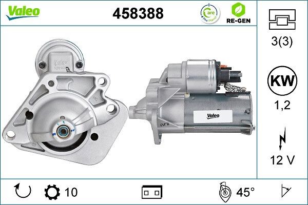 VALEO Starter motor Article number: 458388 cheaply