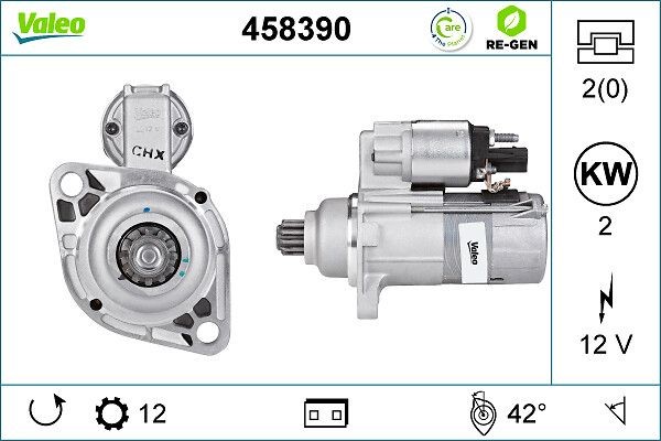 VALEO Starter motor Article number: 458390 cheaply