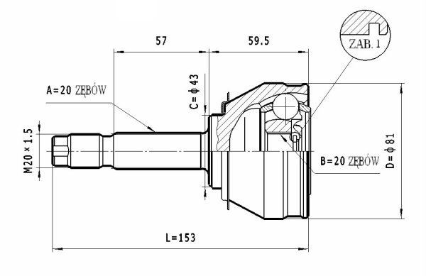 STATIM Joint kit, drive shaft Article number: C.005 cheaply