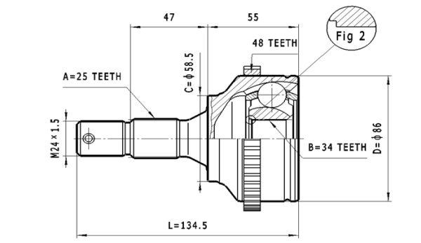 STATIM Joint kit, drive shaft Article number: C.104 cheaply