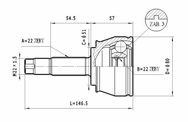 STATIM Joint kit, drive shaft Article number: C.150 cheaply