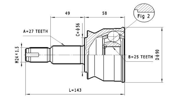 STATIM Joint kit, drive shaft Article number: C.151 cheaply