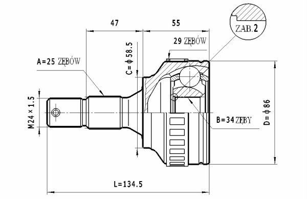 STATIM Joint kit, drive shaft Article number: C.266 cheaply