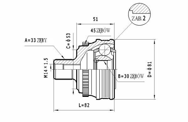 STATIM Joint kit, drive shaft Article number: C.338 cheaply