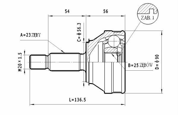 STATIM Joint kit, drive shaft Article number: C.364 cheaply