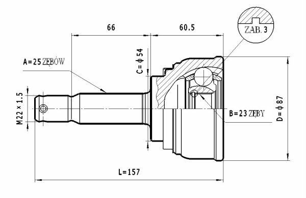 STATIM Joint kit, drive shaft Article number: C.457 cheaply