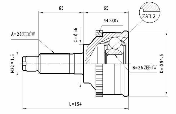STATIM Joint kit, drive shaft Article number: C.477 cheaply