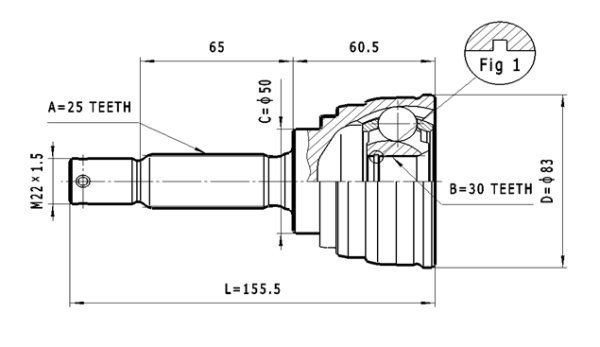 STATIM Joint kit, drive shaft Article number: C.621 cheaply