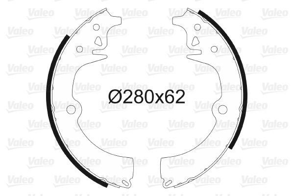 VALEO Brake Shoe Set Article number: 562419 cheaply