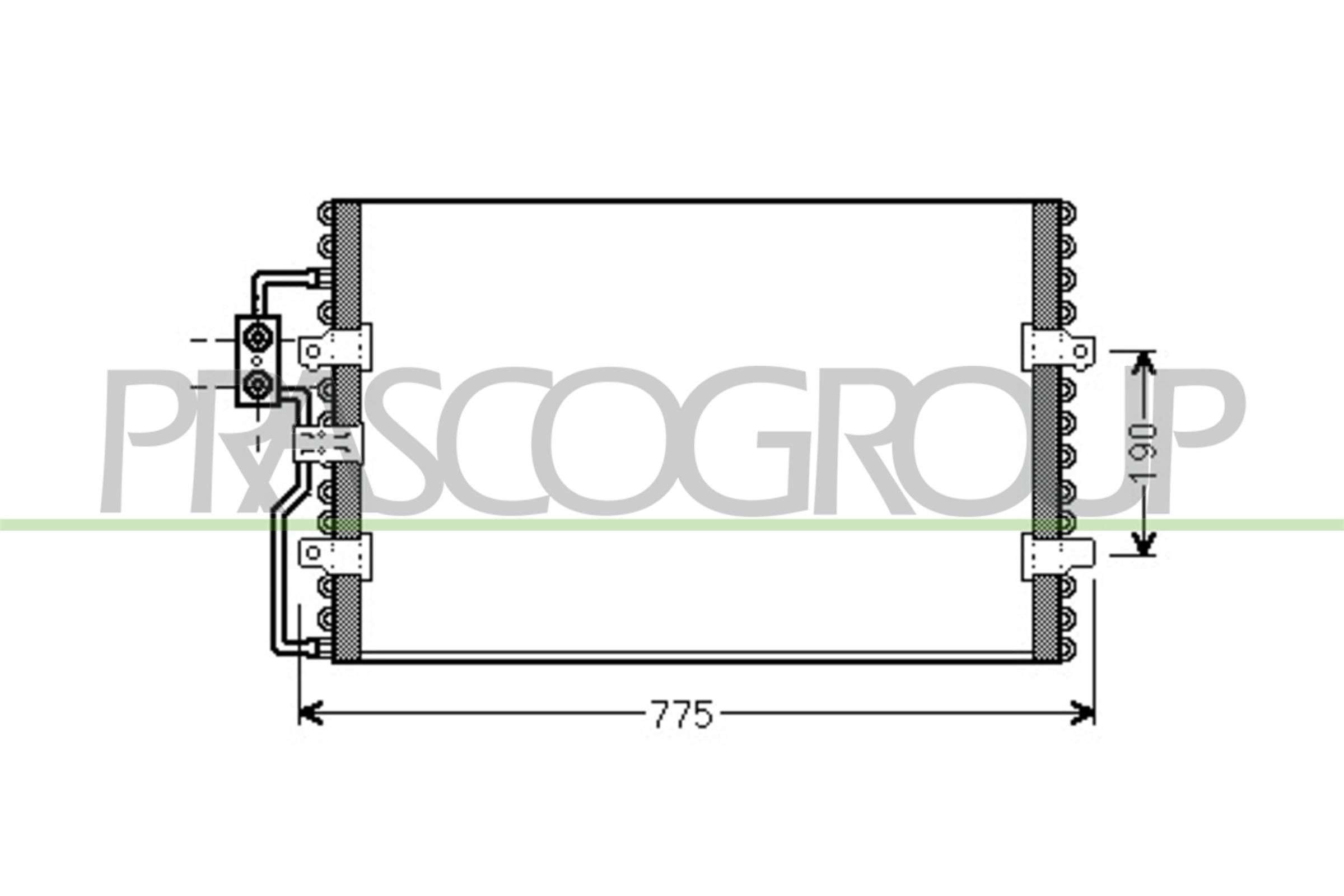 PRASCO Air conditioning condenser Article number: CI053C001 cheaply