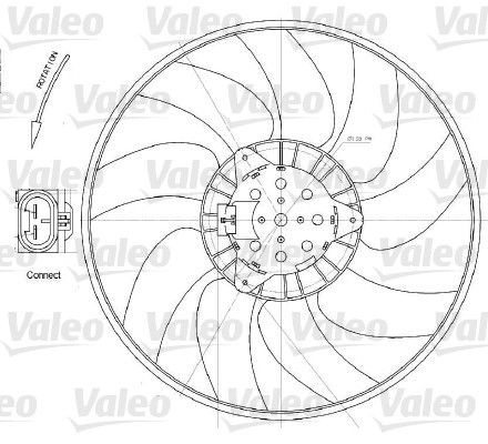 VALEO Fan, radiator Article number: 696028 cheaply
