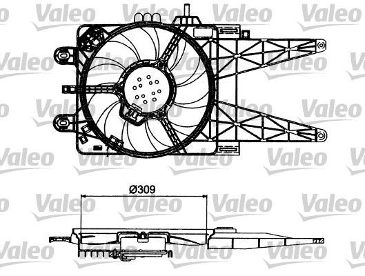 VALEO Fan, radiator Article number: 698484 cheaply