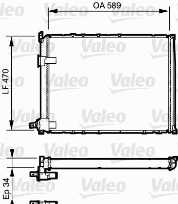VALEO Engine radiator Article number: 730548 cheaply