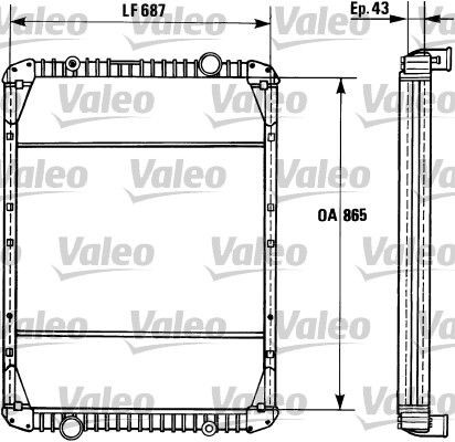 VALEO Engine radiator Article number: 730748 cheaply